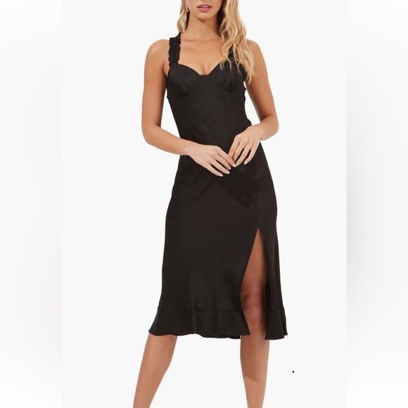 ASTR Crisscross Back Midi Dress Size Small - Picture 1 of 11